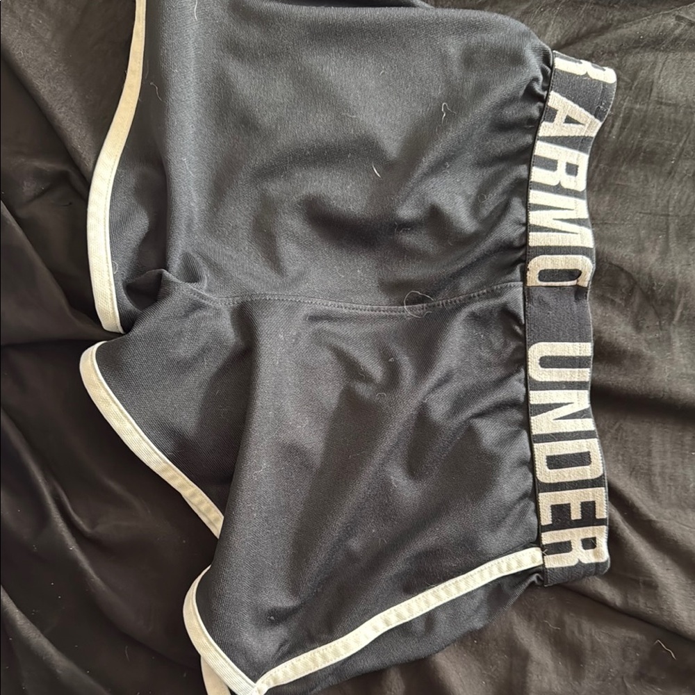 Under Armour Black and White Athletic Shorts